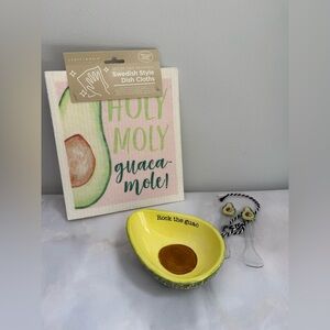 Swedish Dish Cloth and Guac Bowl